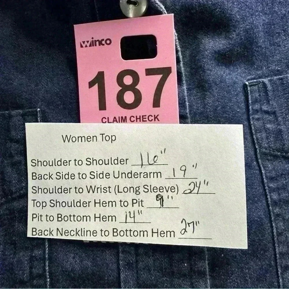 Seven 7 For All Mankind Women’s Small Top Long Sleeve Denim Button Up Shirt - Picture 13 of 13